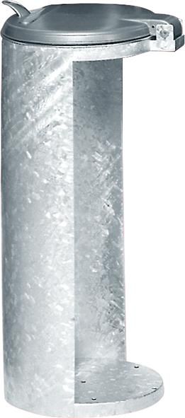 Abfallsammler mit Deckel H 900 mm D 450 mm verz. VAR