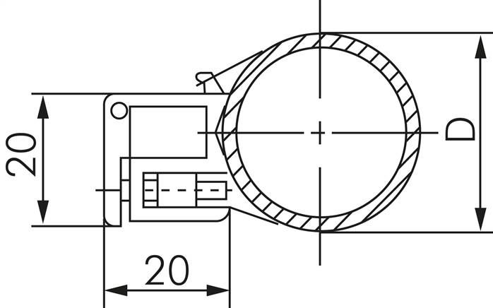 Spannband für Zylinderschalter ZSC, Ø (8 - 25) mm