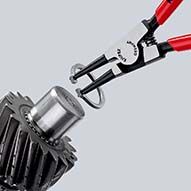 KNIPEX Sicherungsringzange für Außenringe auf Wellen mit Kunststoff überzogen