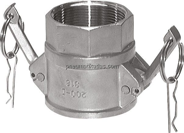 Kamlock-Kupplung (D) Rp 1/2"(IG), Edelstahl (1.4408)