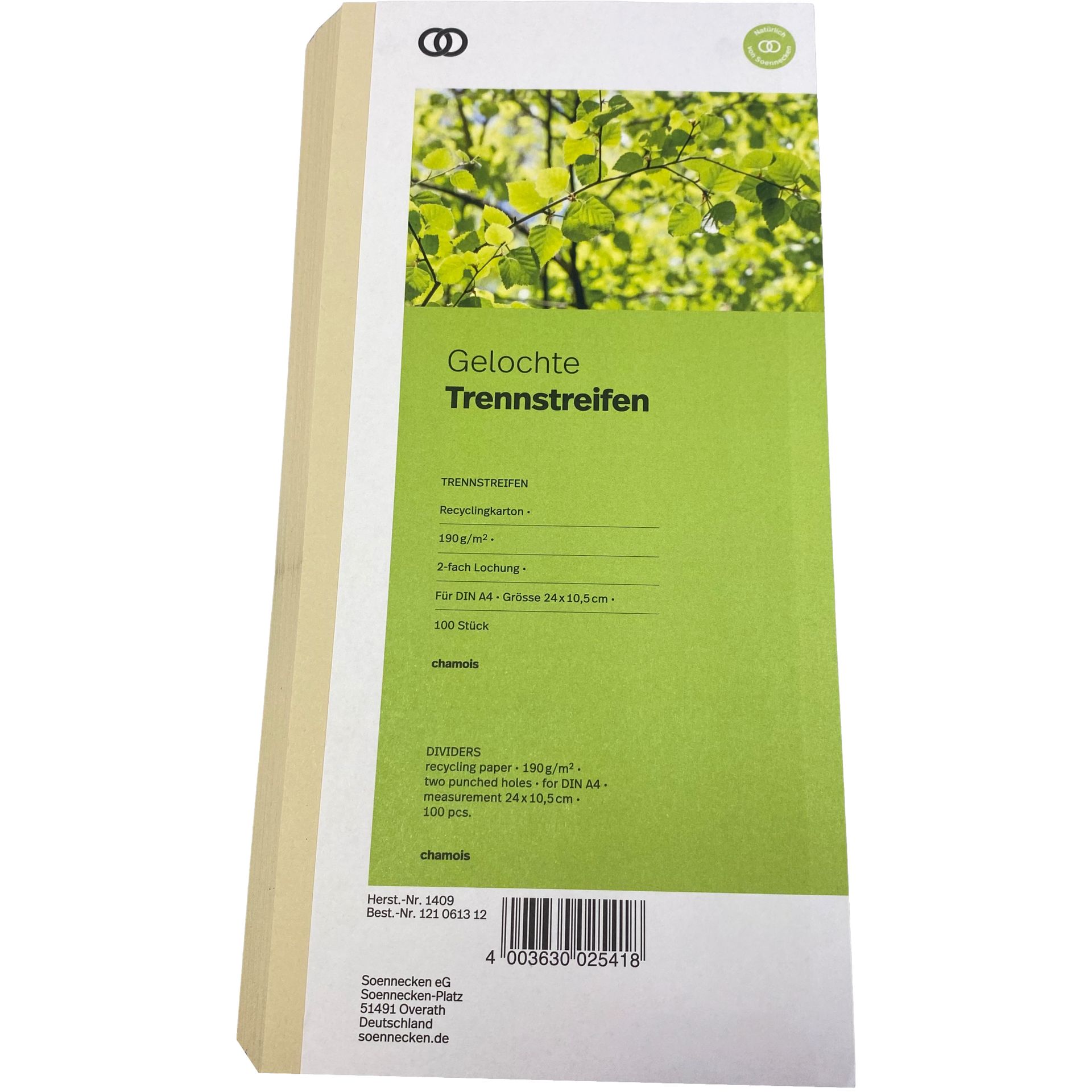Trennstreifen oeco 10,5x24cm chamois 100St.