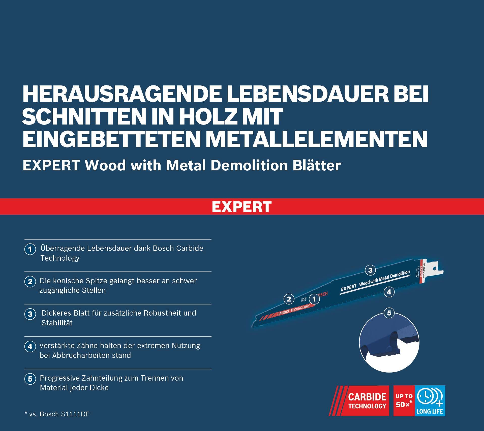 BOSCH Säbelsägeblatt, (VE: 1 Stück)