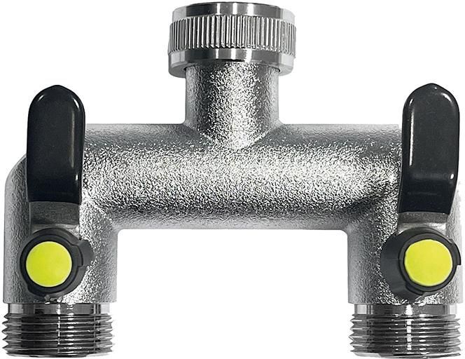 2-Wege-Verteiler 1" verchromt