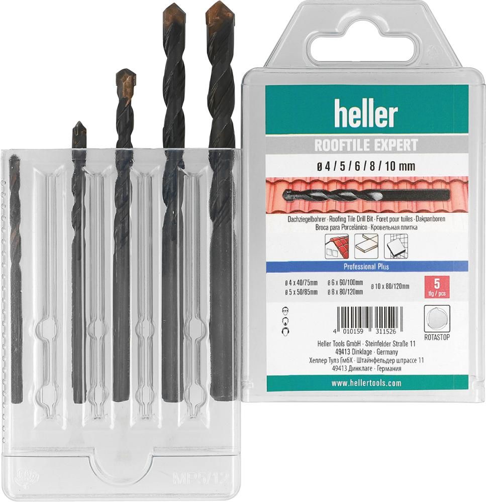 Dachziegelbohrer-Satz ROOFTILE EXPERT 5-tlg., 4/5/6/8/10mm heller