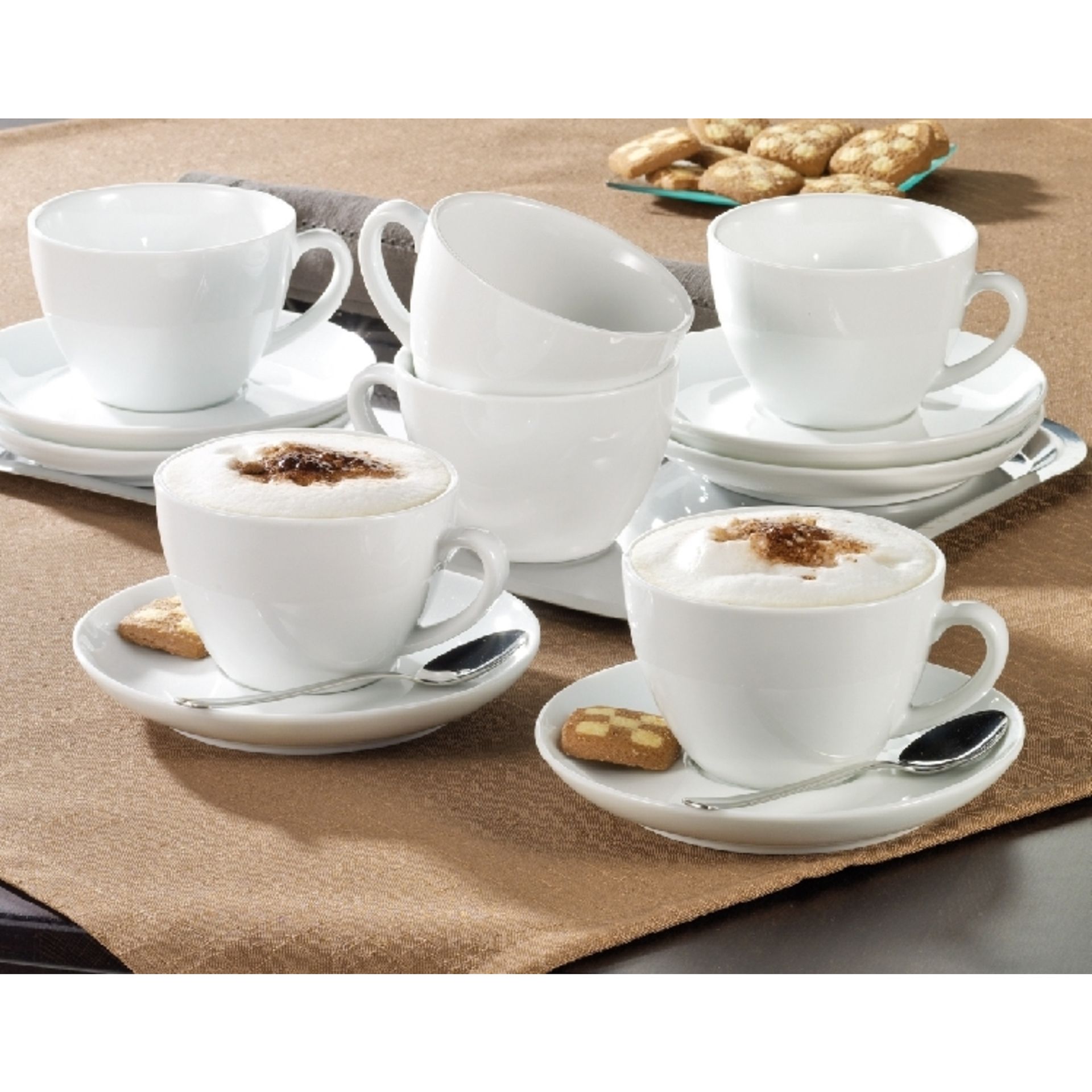 Cappuccinotasse Bistro 52 ws 6 St./Pack. +Untertasse