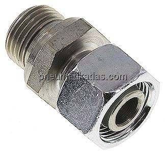 Einstellb. Schneidringverschr. G 1/2"-15 L, Stahl verzinkt