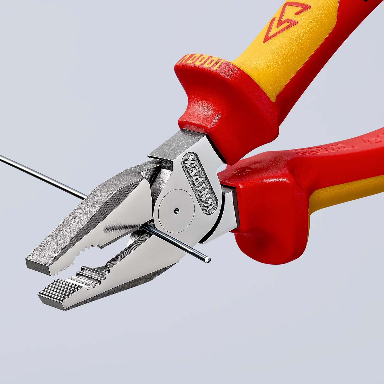KNIPEX Kraft-Kombizange isoliert mit Mehrkomponenten-Hüllen,
