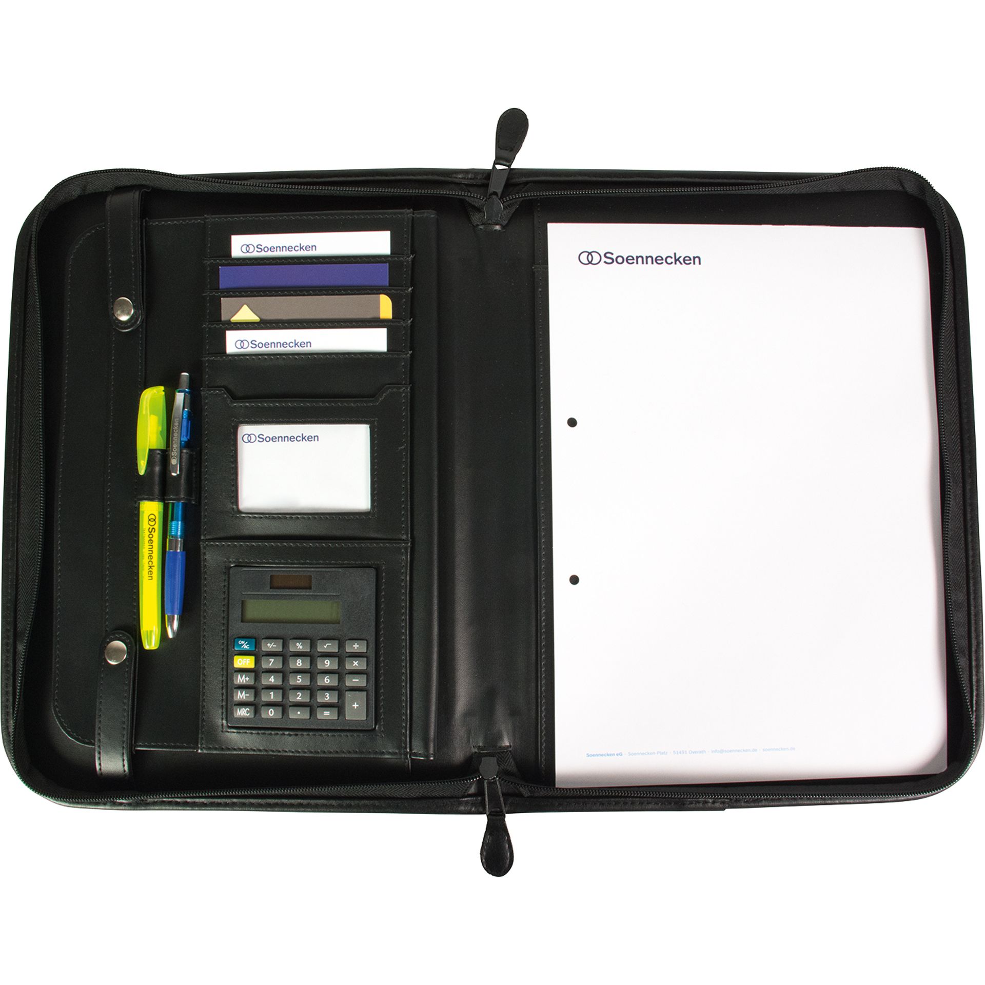 Schreibmappe Dortmund Leder schwarz