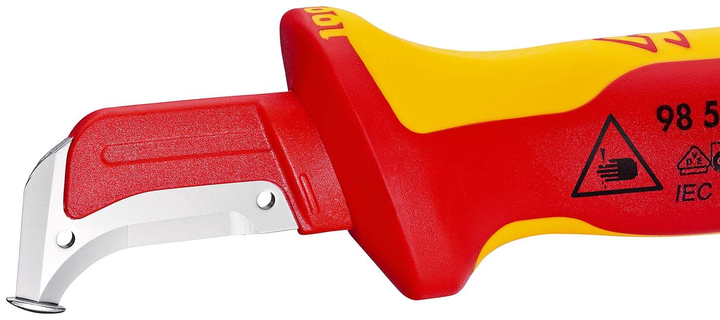 KNIPEX Abmantelungsmesser mit Gleitschuh isoliert
