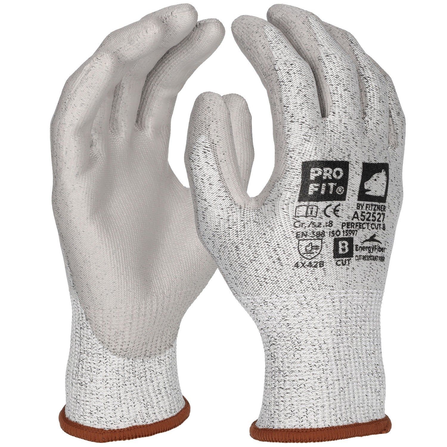 PU Schnittschutzhandschuh"Perfect Cut B", grau 10