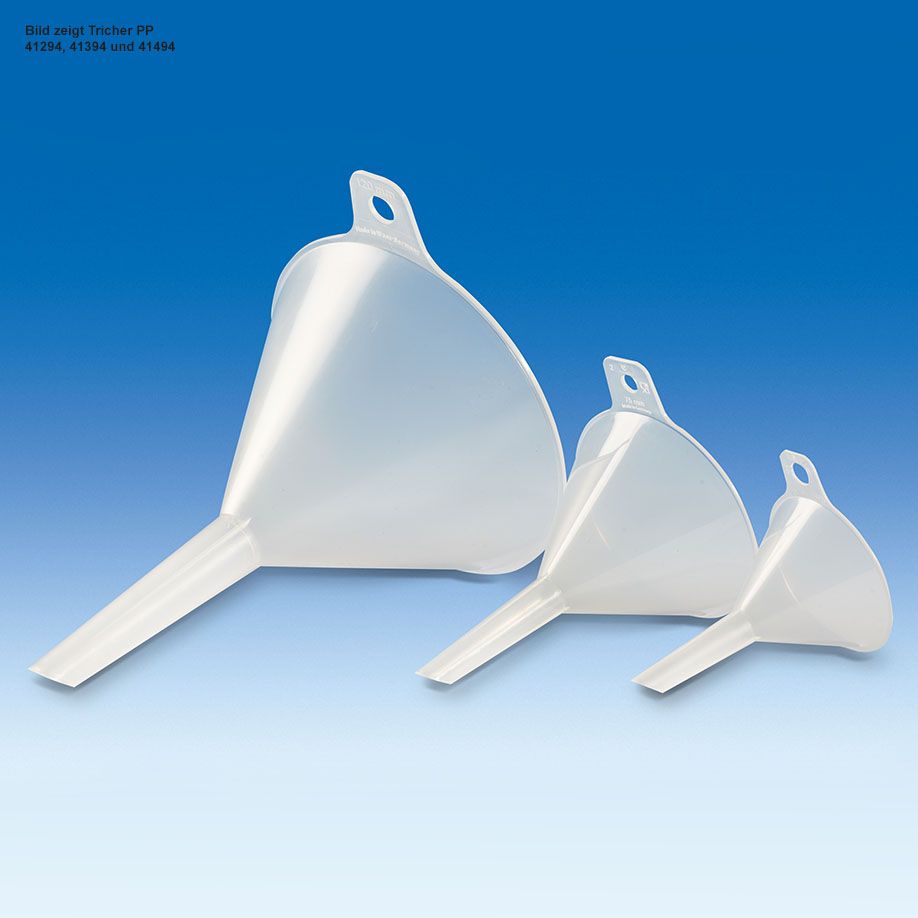 Trichter, PP, Ø 30 mm, Länge 47 mm,6 ml, Auslauf-Ø 4 mm, transparentBtl. = 24 Stck.