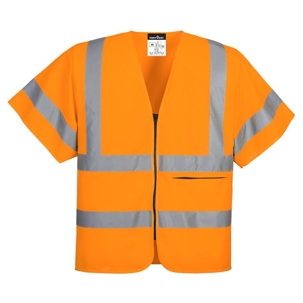 Portwest C372 Warnschutz-Weste, Orange, Gr. XS