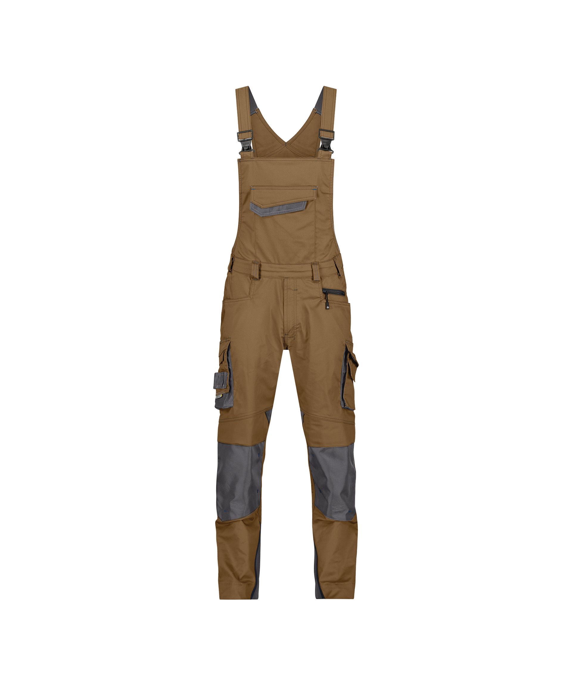 DASSY® Voltic - Arbeitslatzhose mit Kniepolstertaschen - lehmbraun/anthrazitgrau, Gr. 53 - kurze Beinlänge
