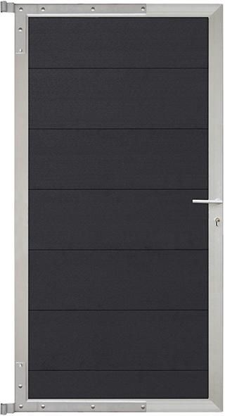 TJÖRN-Tor-Komplettset 90 x 173 cm, schiefergrau/silber