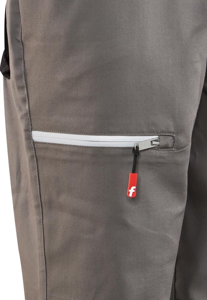 Damen-Cargohose Flex grau/schwarz/rot Gr. 38 FORTIS