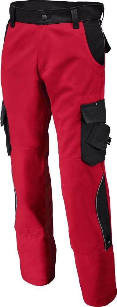 Arbeitshose BRUNO rot-schwarz 70 FHB