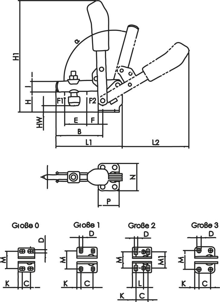 Senkrecht-Spanner 6800 ESD Gr.0 AMF