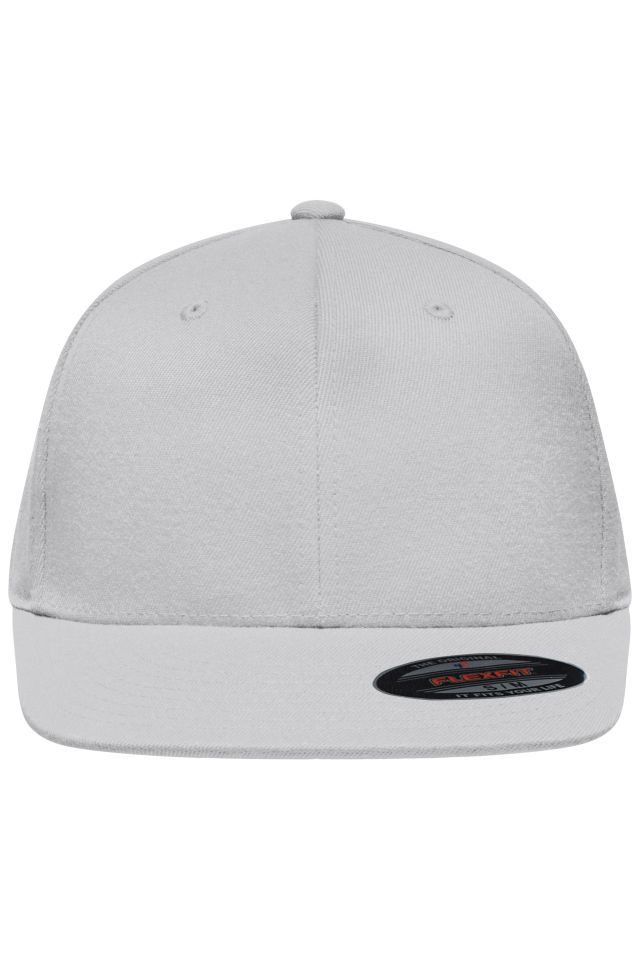 Flexfit® Flat Peak Cap 6 Panel Cap ohne Verschluss grau, Gr. S/M