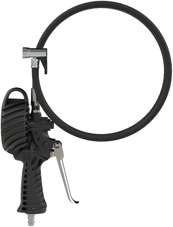 Hand-Reifenfüllmesser mitHebelstecker, drehbar, geeicht, Manom. Ø80mm, 0-12bar/170psi RIEGLER