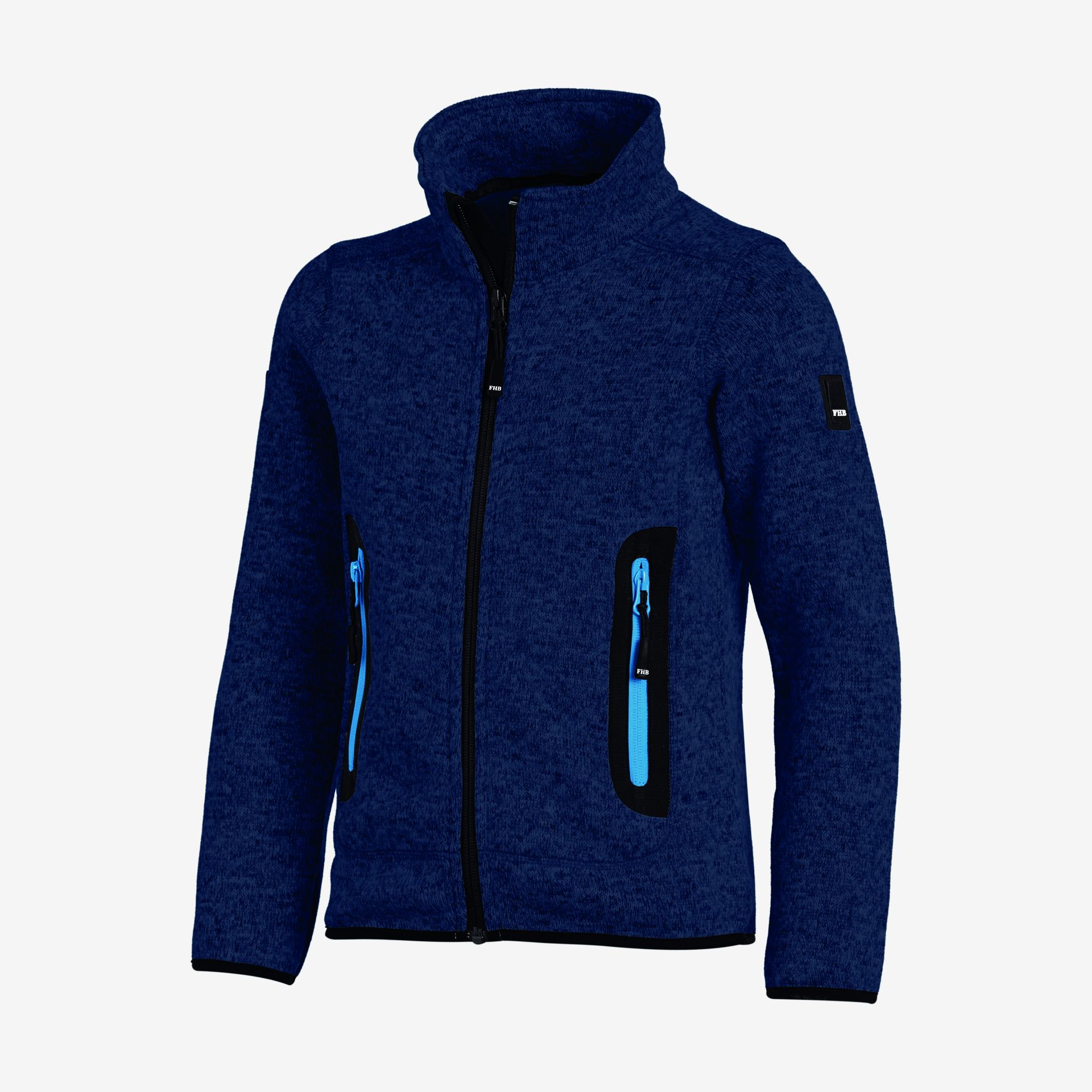 FHB Strickfleecejacke MATS Kinder marine - Gr. 110/116
