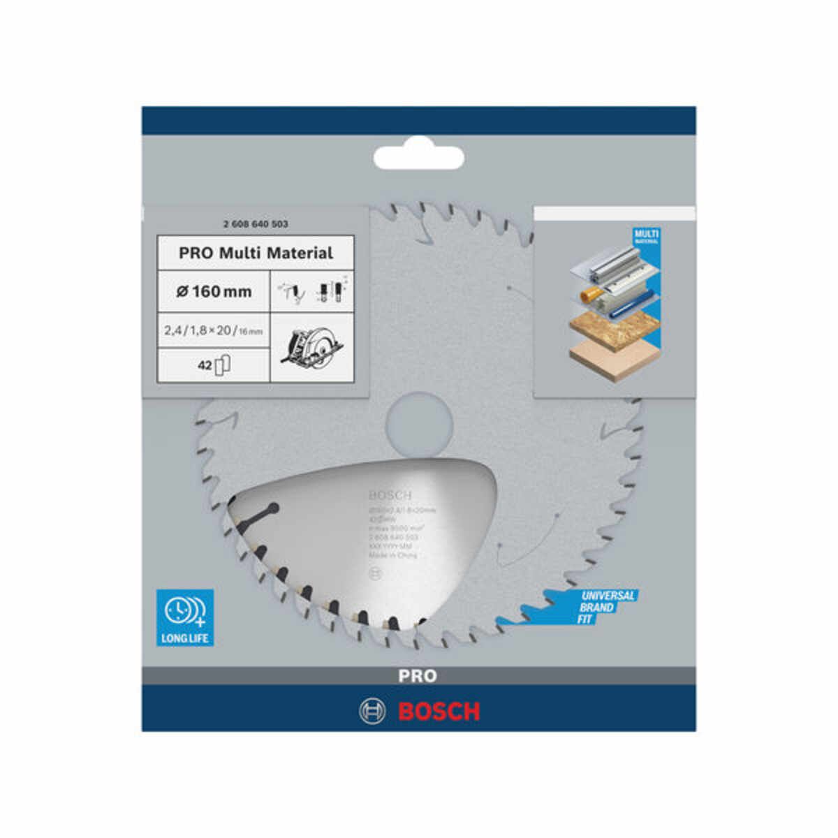PRO Multi Material Kreissägeblatt, 160 x 2,4 x 20 mm