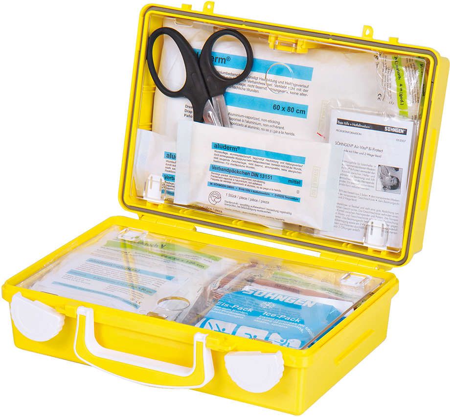 Erste-Hilfe-Koffer Extra Handwerk,DIN 13157,gelb