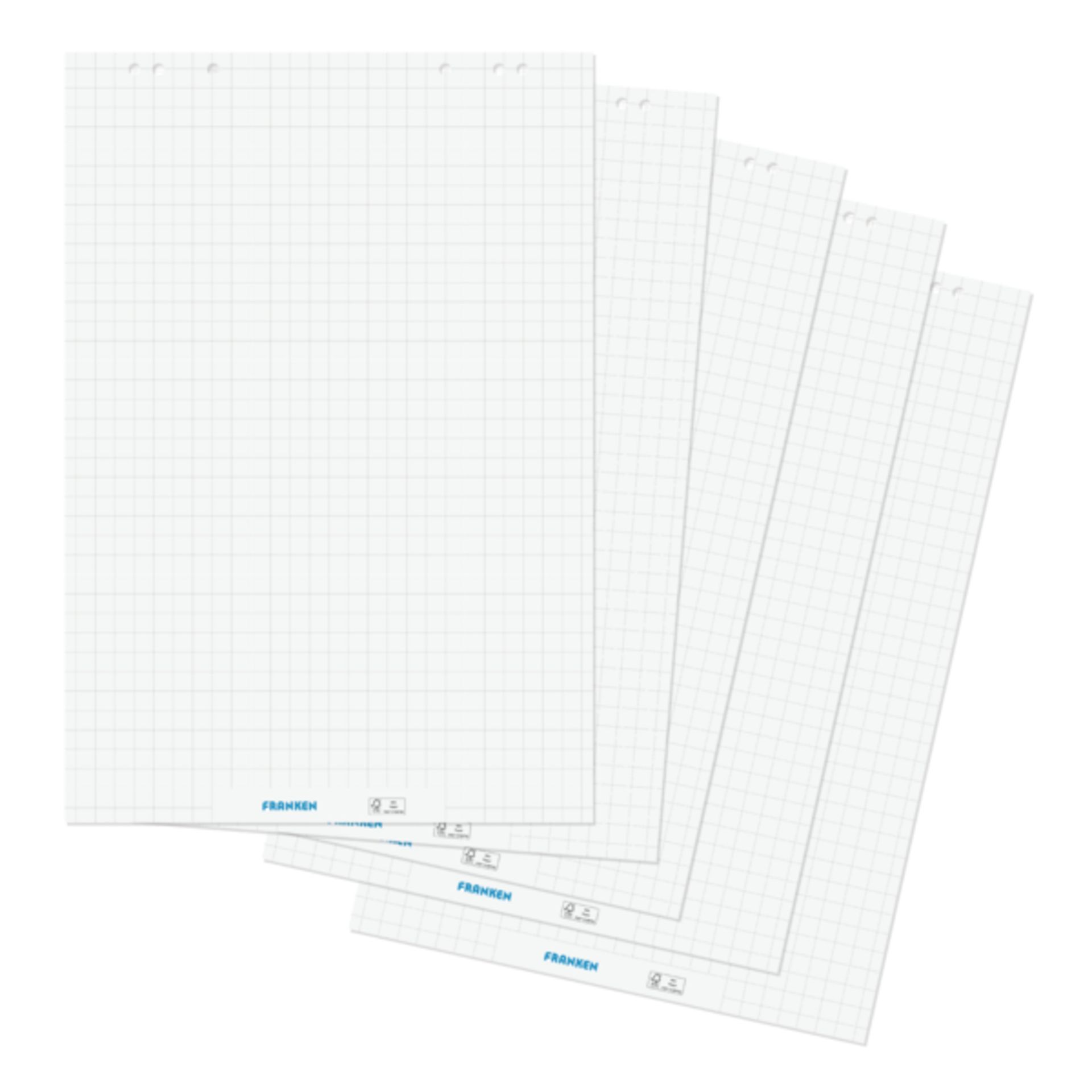 Flipchartblock 98x68cm 20Blatt kariert/blanko 5St.