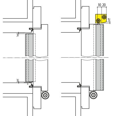 Planet Sockel, für Planet FT und RF, farblos eloxiert EV1, 1050 mm, kürzbar bis 950 mm