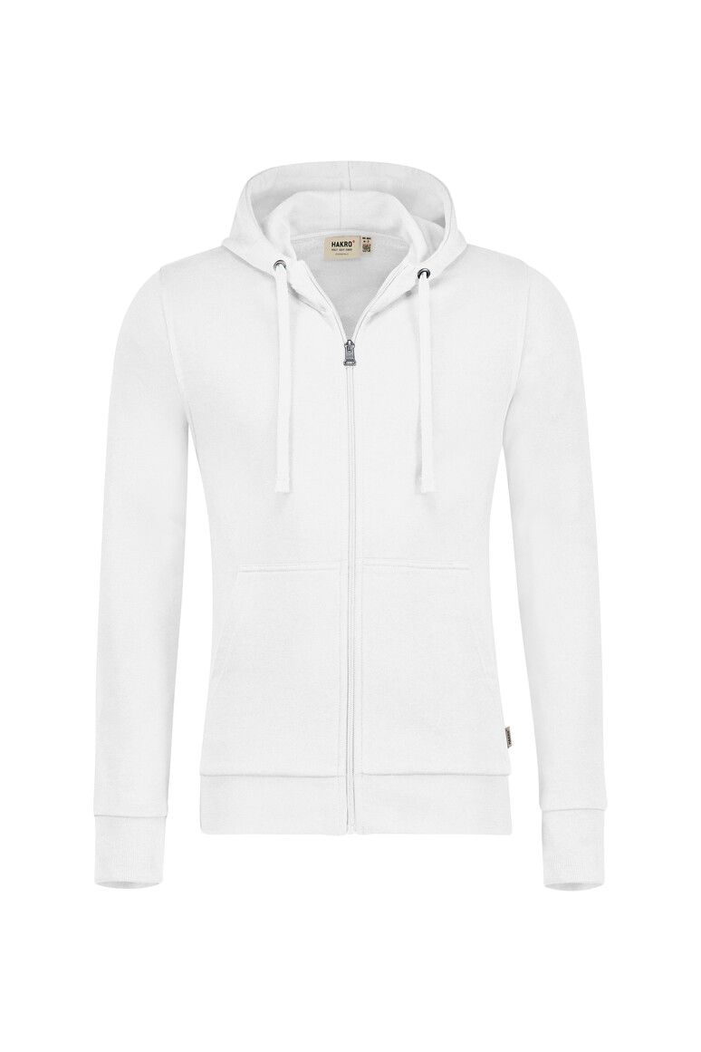 HAKRO Kapuzen-Sweatjacke Premium weiß, 2XS