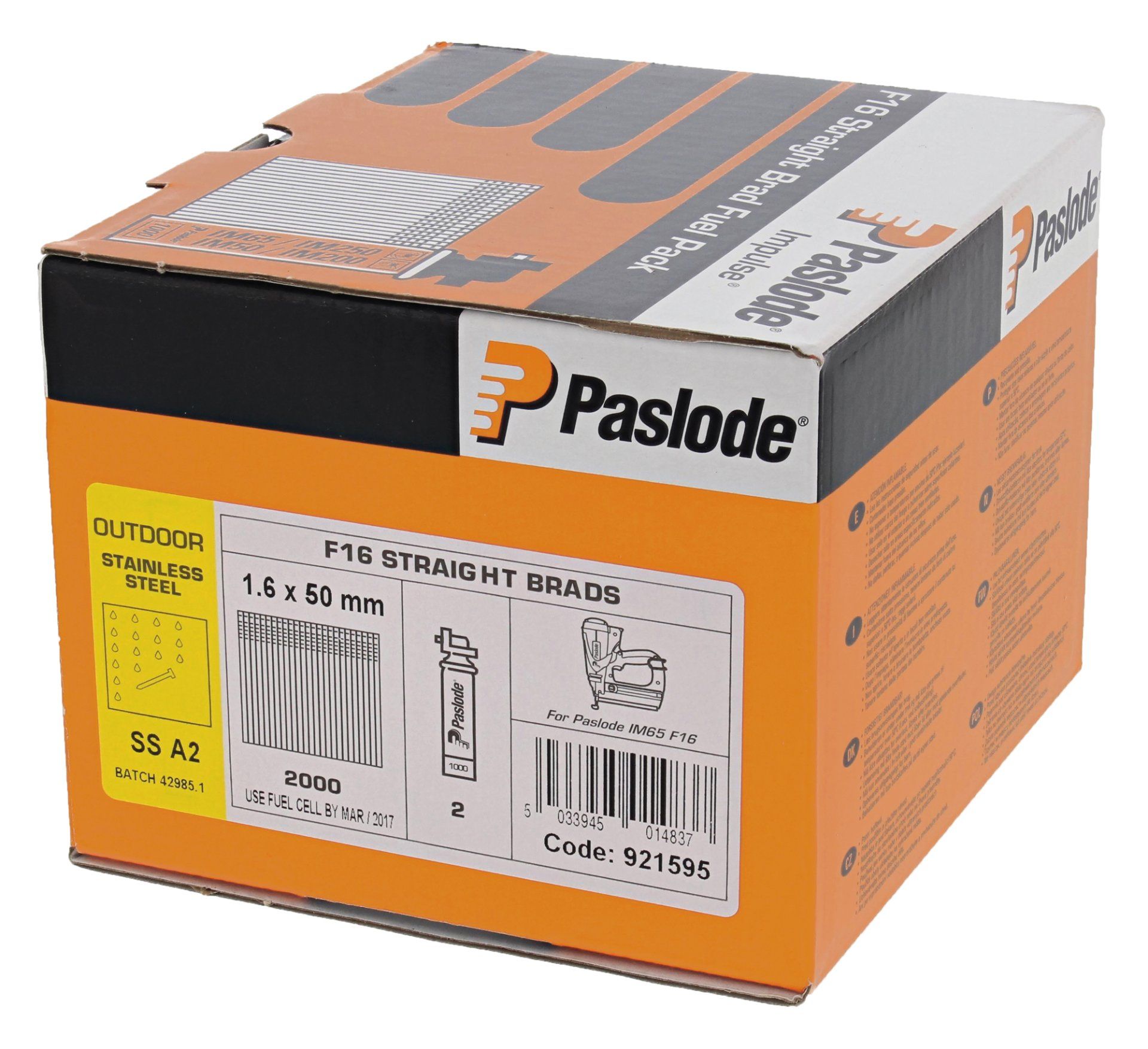 Paslode Pack F16 50 A2 Impulse Pack IM65 F16