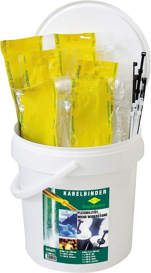 SapiSelco Kabelbinder-Sortiment 1000-teilig