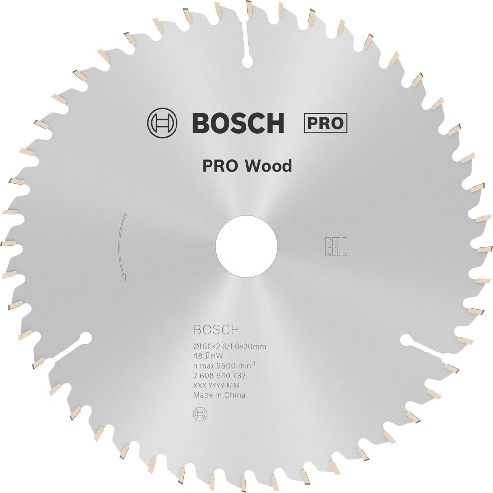 HM-Kreissägeblatt 160x2,6/1,6x20 48Z WZ BosVE à 1 Stück Optiline Wood BOSCH