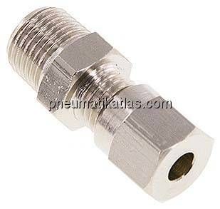 Gerade Schneidringverschr. 4 LL (M8x1)-R 1/8", Messing vernickelt