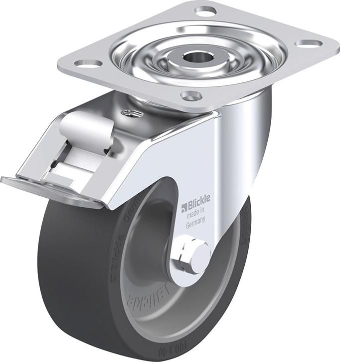 Lenkrolle m. Feststeller Rad-D100mm Gummi LI-POSI 100G-FI