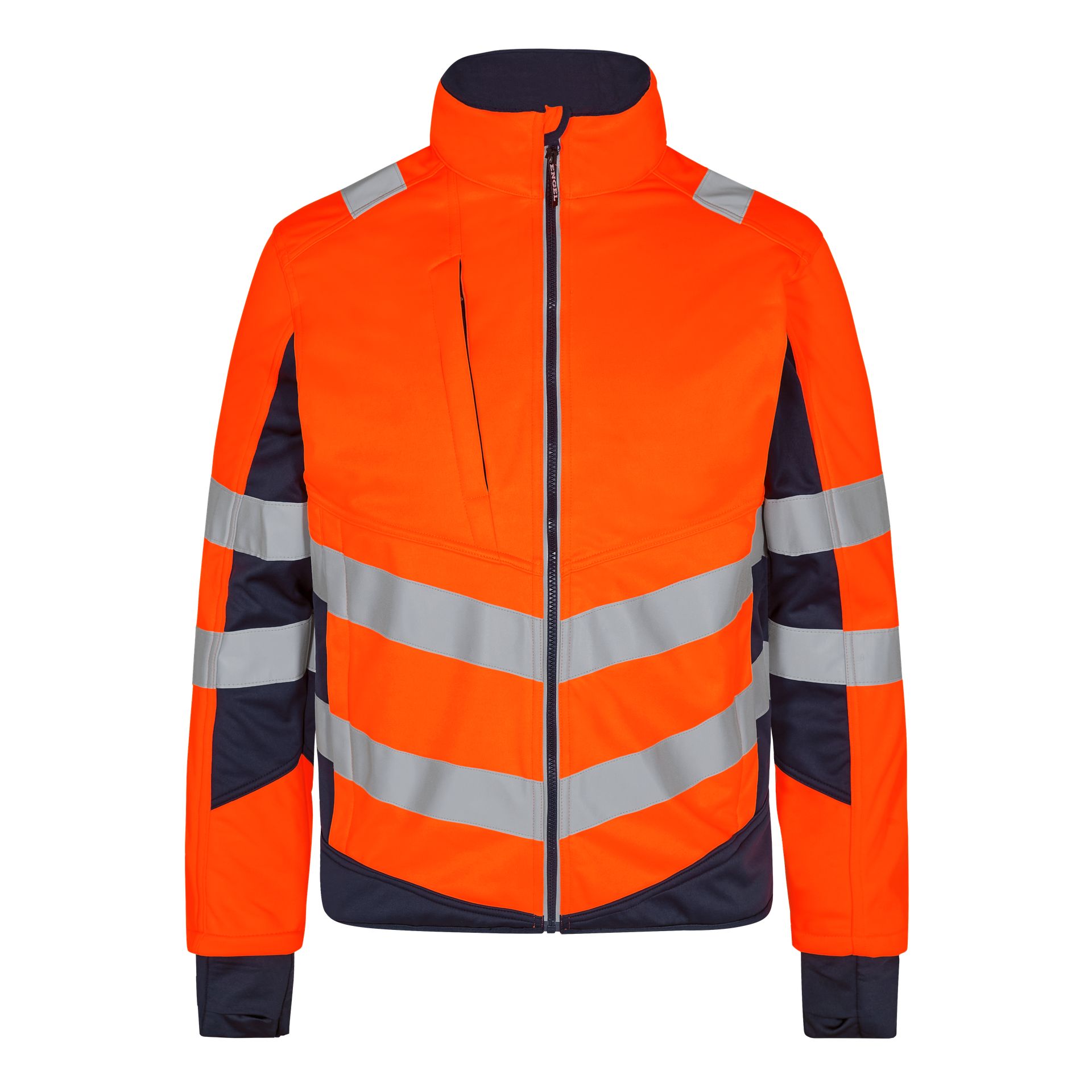 Safety Softshelljacke Orange/Blue ink, Gr. 4XL