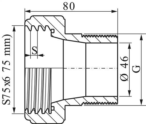 Adapter für IBC-Container, S 75x6 -