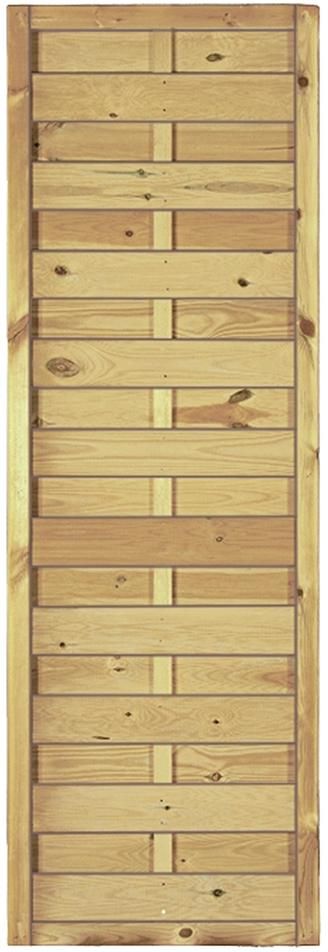 Maxi-Massiv-Zaun 60x180cm Rahmen 45/45mm kdi grün Lamellen geriffelt & geschraubt