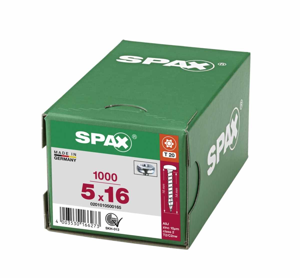 Spax/Schrauben Panhead 5,0X16 VE1000 TX