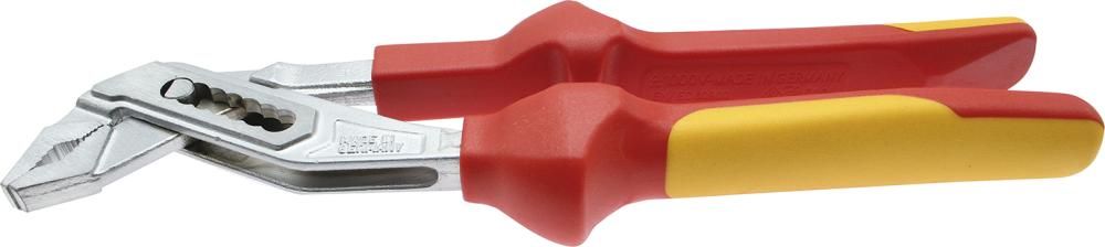 Wasserpumpenzange mit durchgestecktem Gewerbe, Mehrkomponenten-Griffen VDE 240mm FORMAT