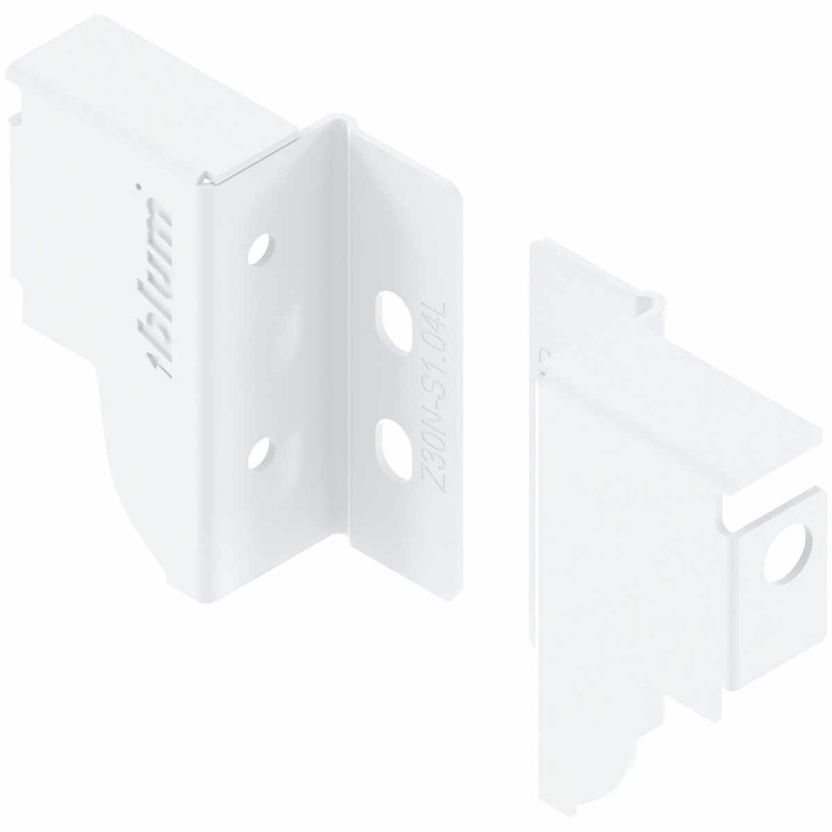 TANDEMBOX Holzrückwandhalter, Höhe N (81,5 mm), links/rechts, seidenweiß