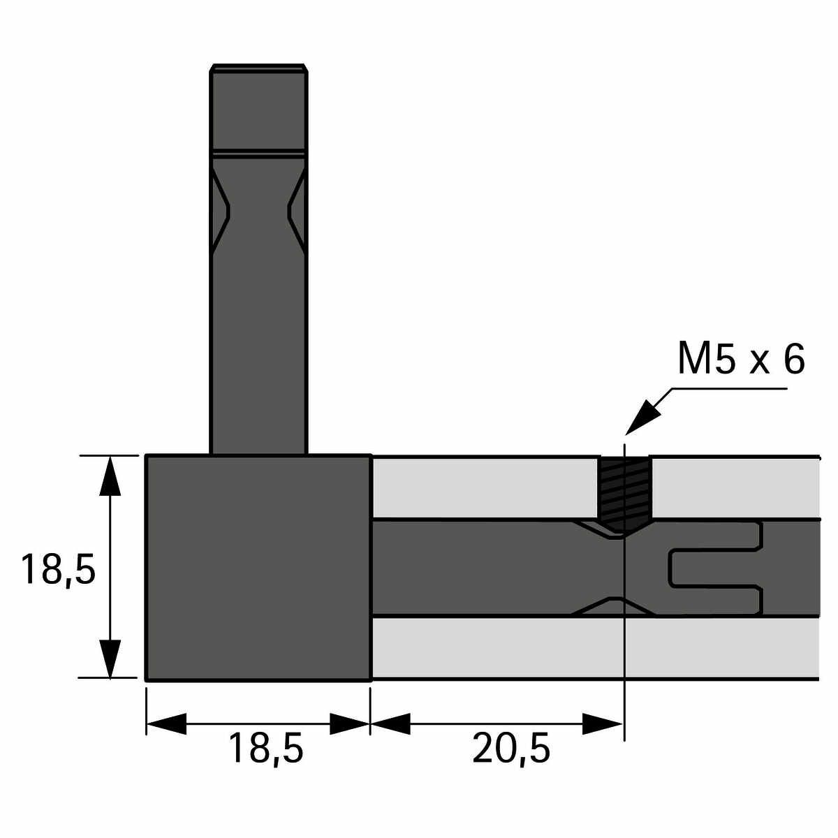 CADRO GEWINDESTIFT M5 SCHWARZ MATT E2