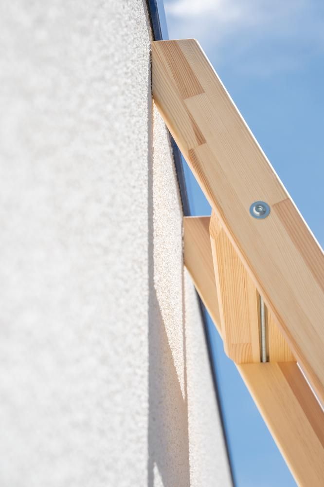 Holz-Anlegeleiter 12 Stufen mit Traverse Leiterlänge 3,16 m Arbeitshöhe bis 4,11 m