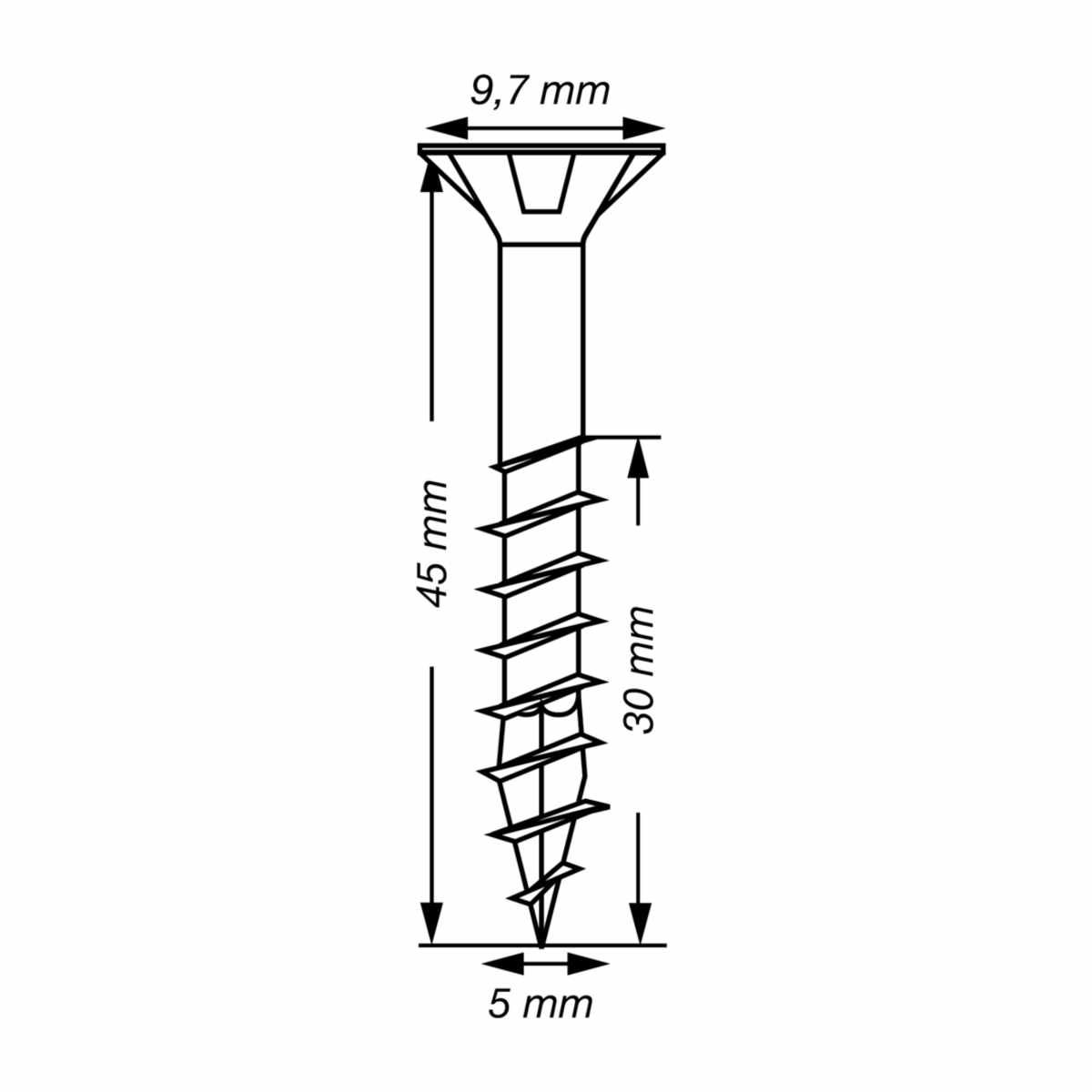 Spax Schrauben Fl/TORX V2A 5,0X45 Vpe200