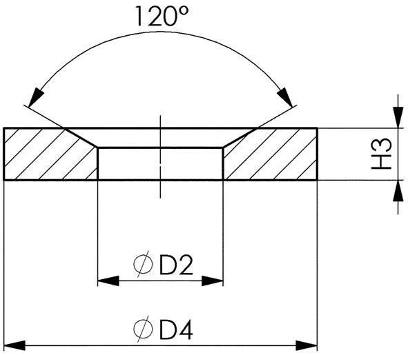 Kegelpfanne DIN6319D M24 AMF