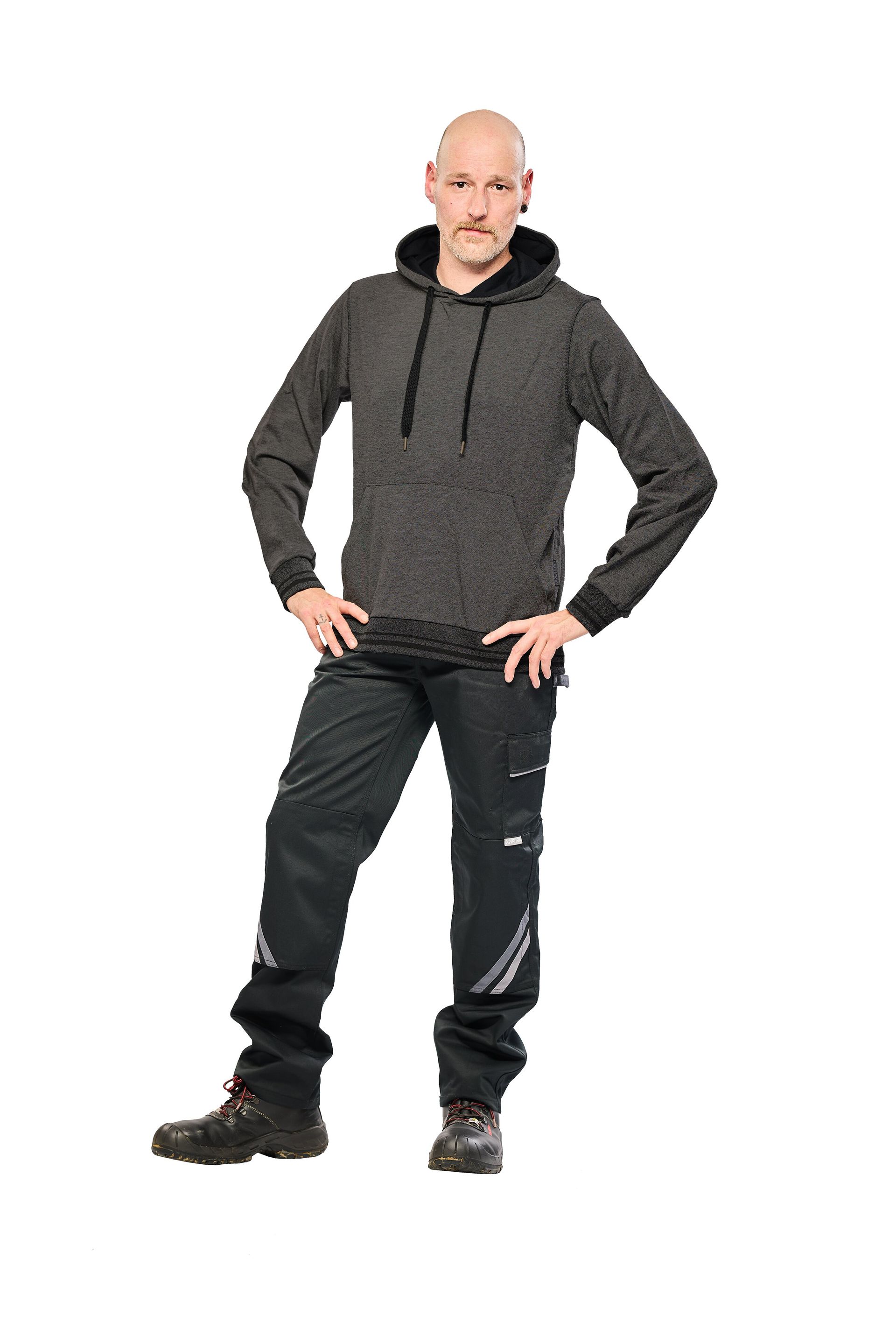 Planam Match Hoodie Outdoor grau Gr. S