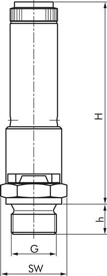 TÜV-Sicherheitsventil G 3/8" (DN10), 0,20 bar, Messing