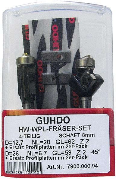HW-WPL-Fase/Bündigfräser Set 4 tlg. S8 Guhdo