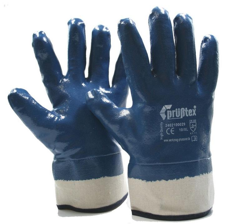 Prüßner Nitrilhandschuh mit Stulpe BASTI Gr.9