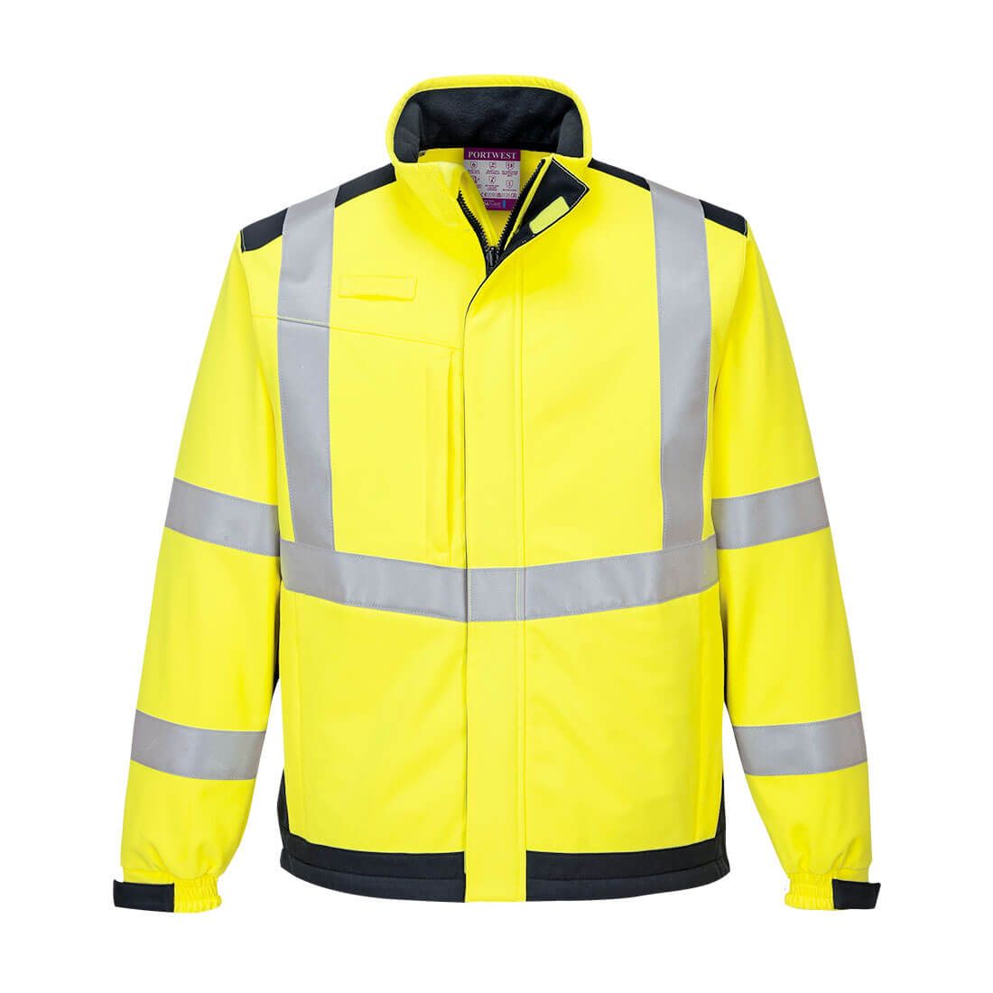 Portwest Modaflame Warnschutz-Softshelljacke, Gelb, Gr. XL
