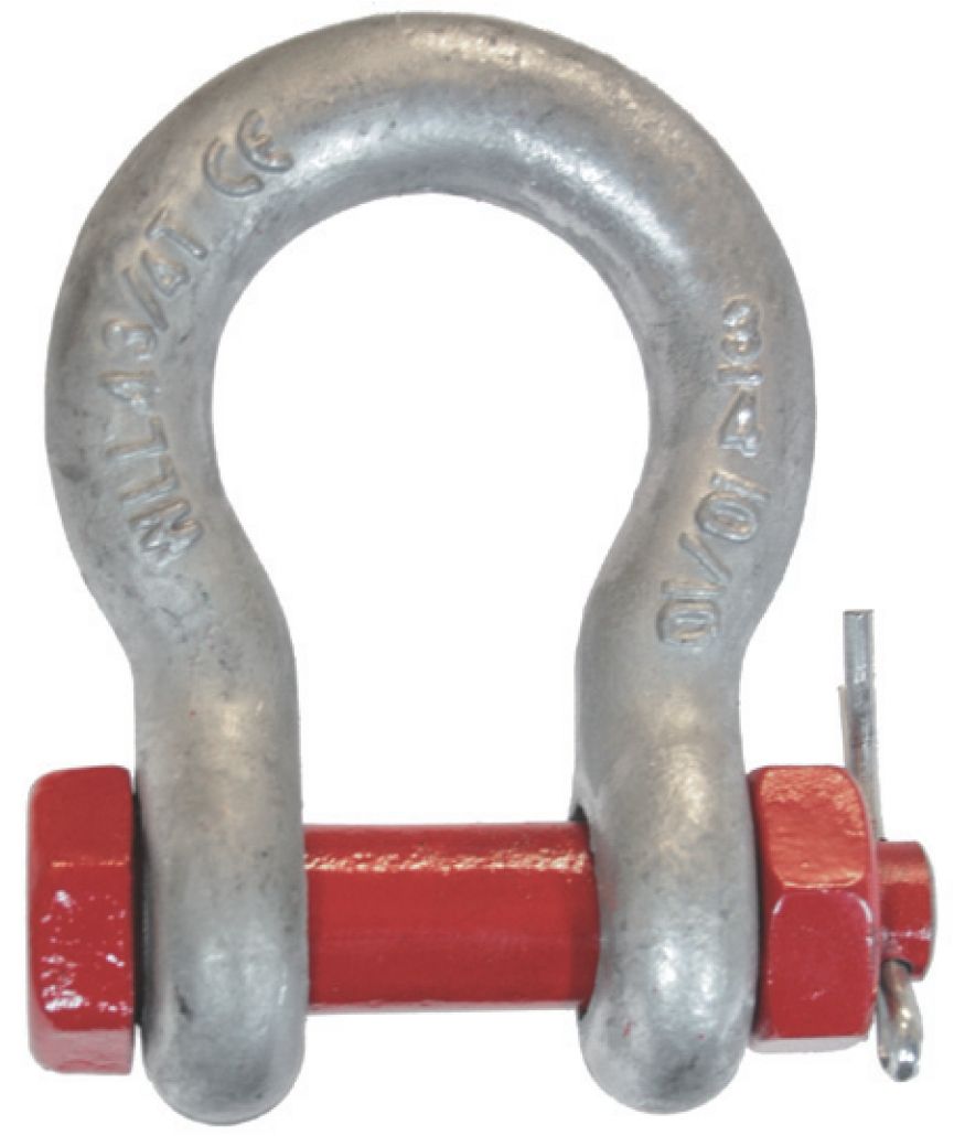 McBULL® Schäkel, hochfest, geschweift, Mutter/Splint, 1/4", 0,5 t